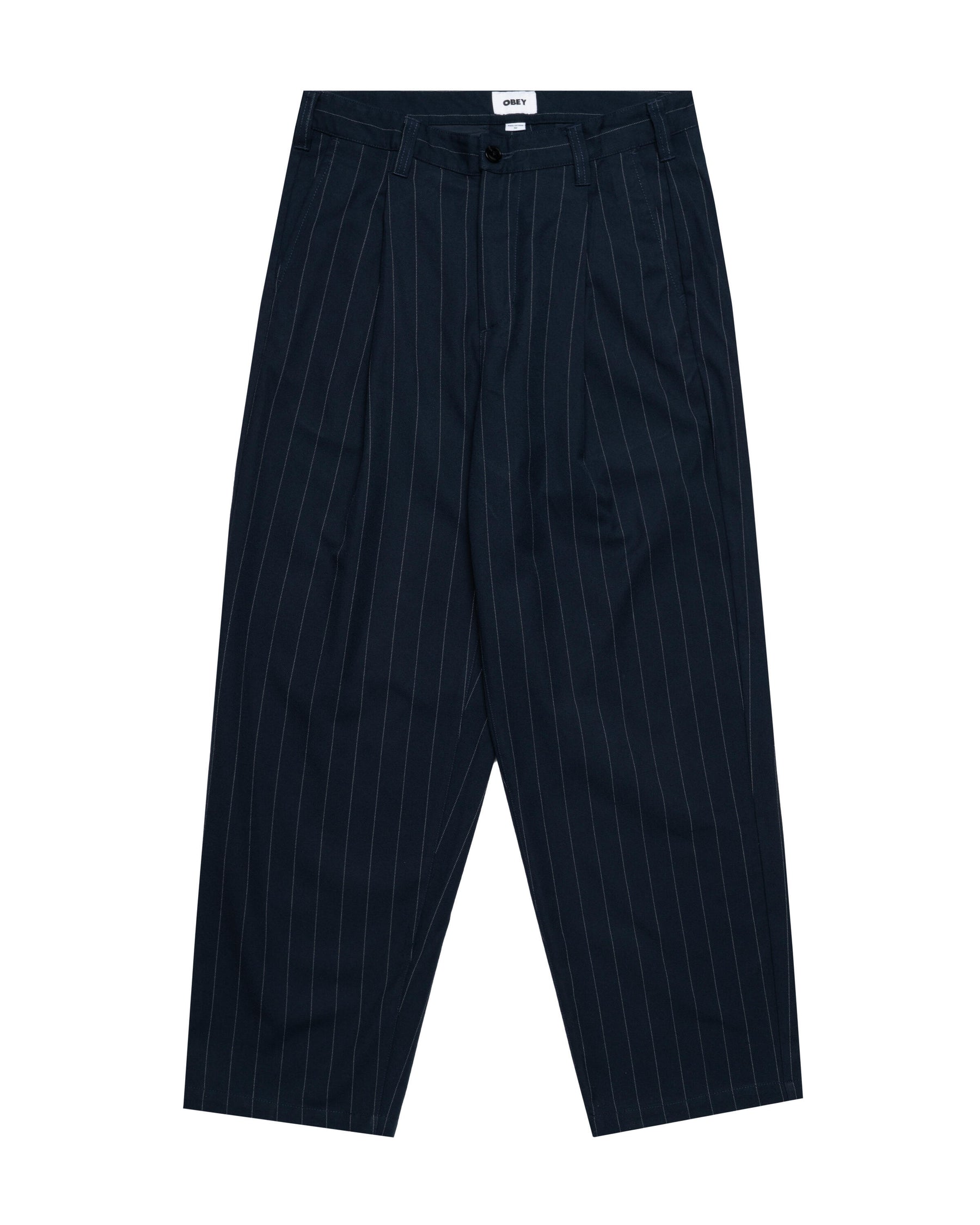 Obey Dean stripe pleated pant