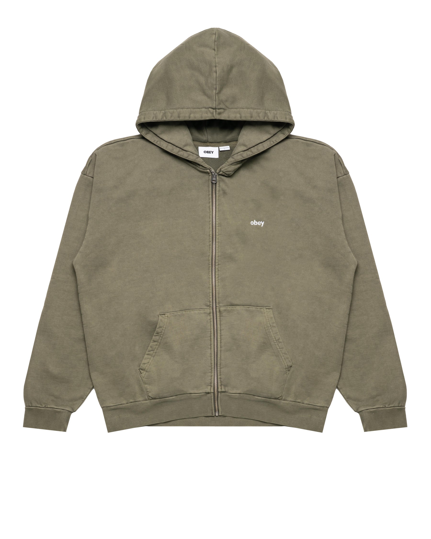Obey LOWERCASE PIGMENT ZIP HOOD
