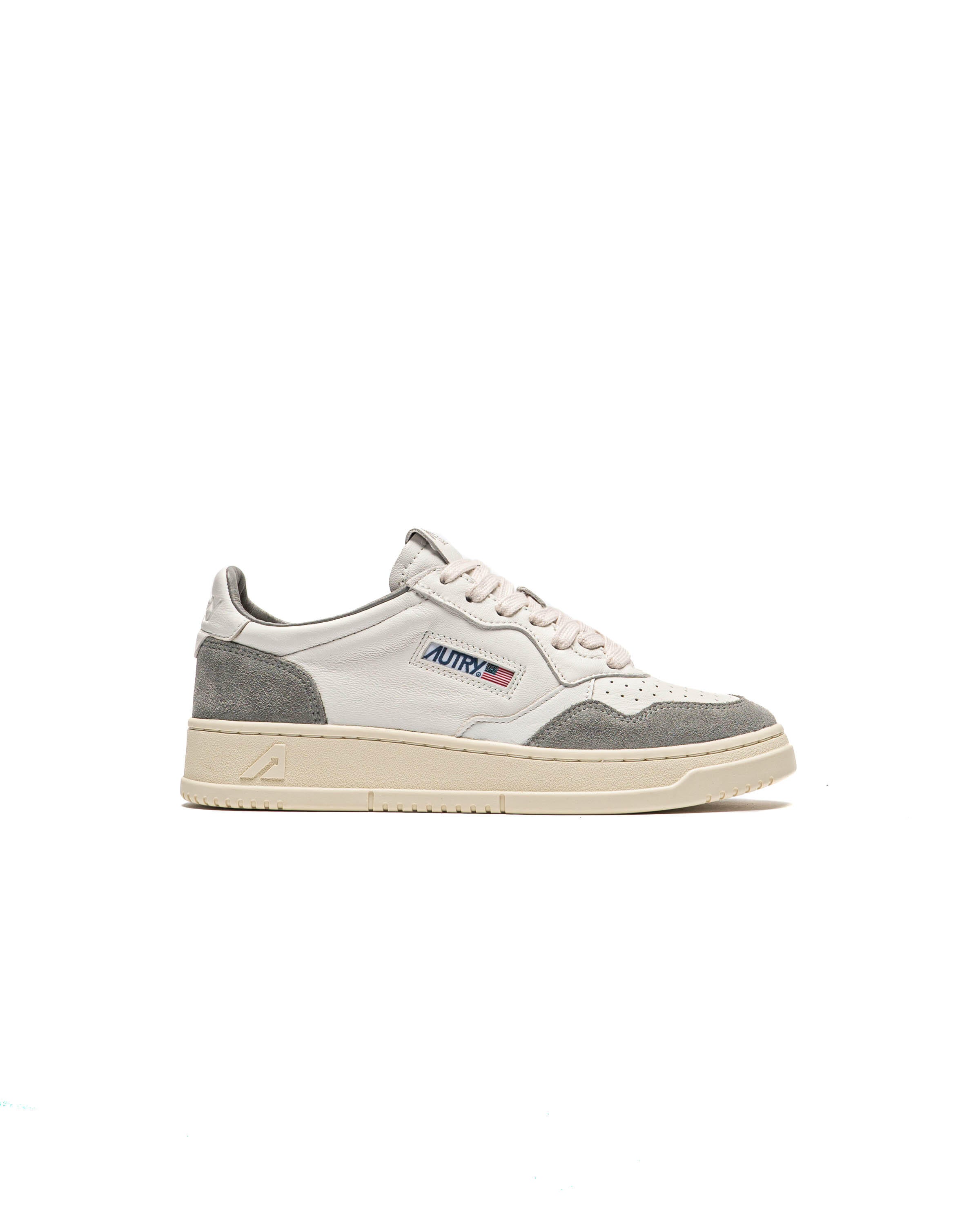 【AUTRY / オートリー】MEDALIST LOW 37 Autry Medalist Low Sneakers In White And Gray Leather And Suede