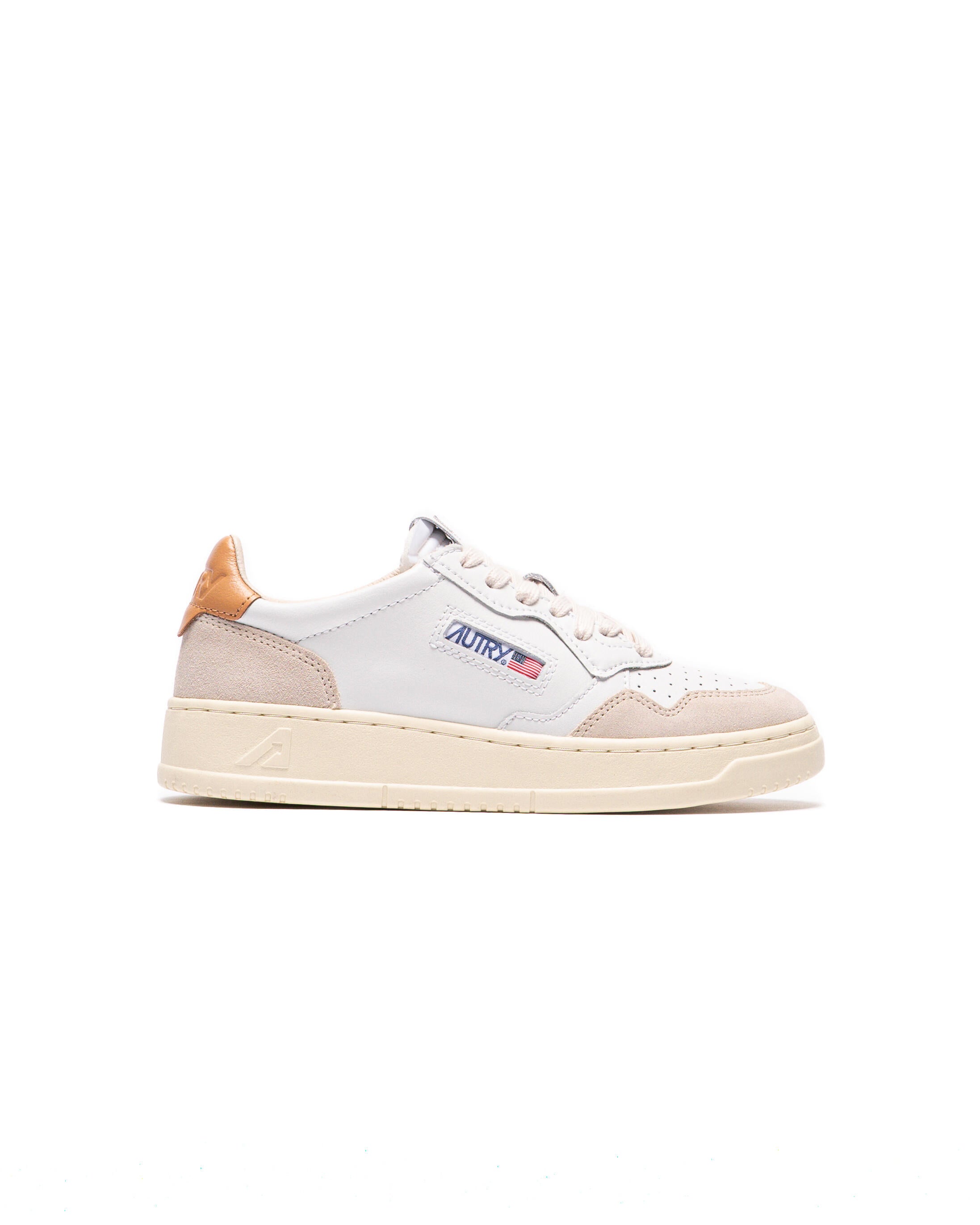 Autry Medalist Low Sneakers In White And Light Blue Leather