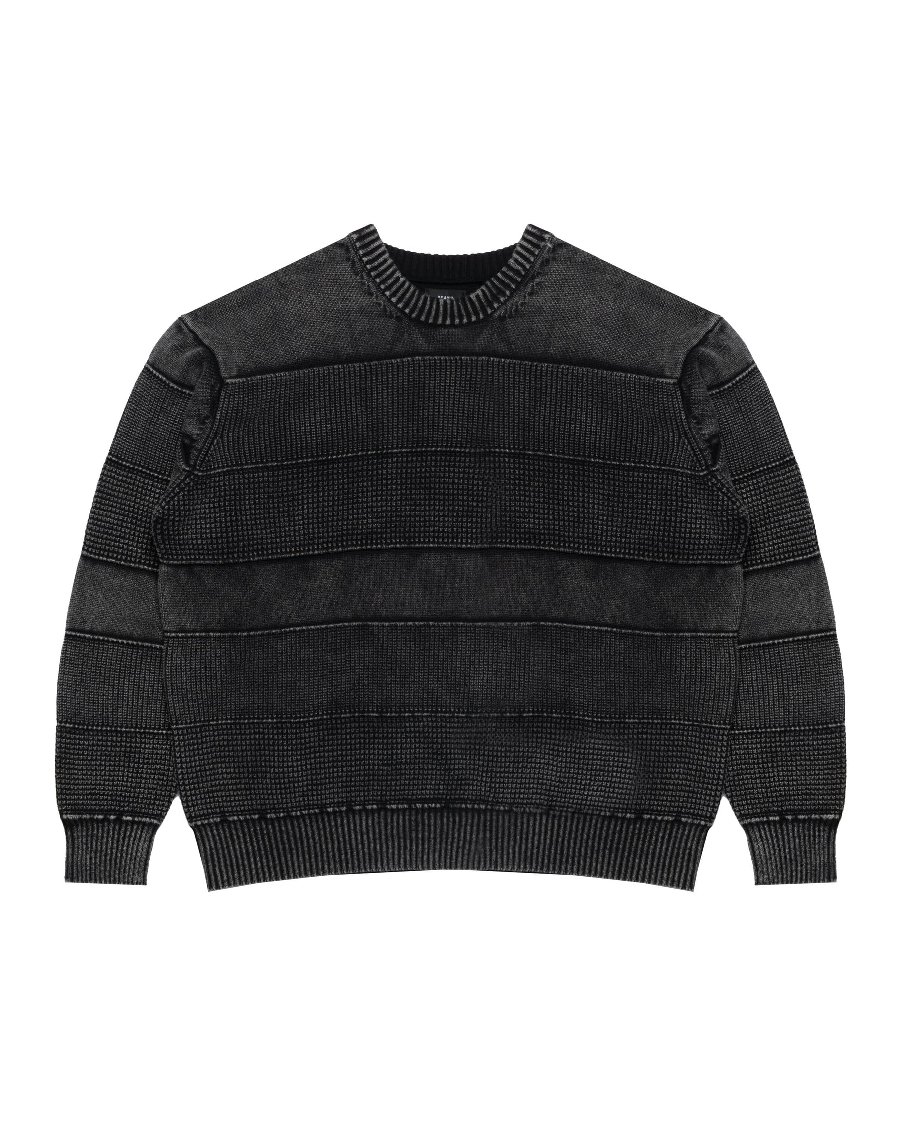 BEAMS SNOW WASH CREW NECK