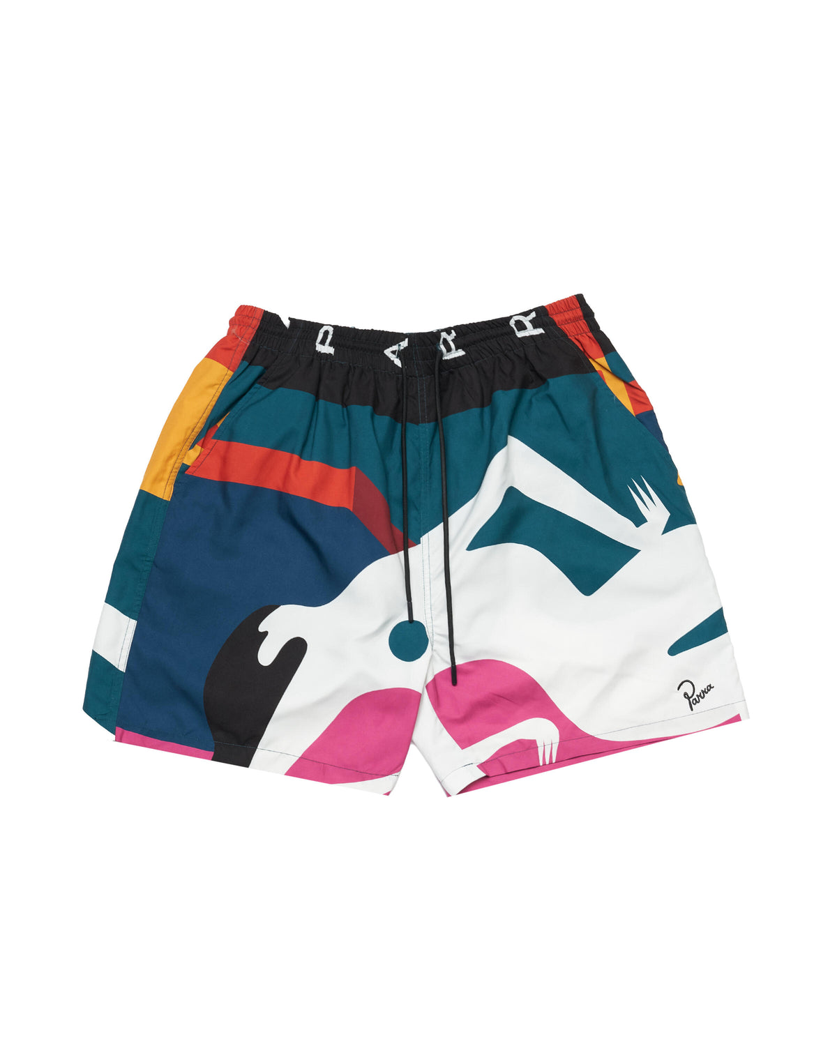 by Parra beached in swim shorts