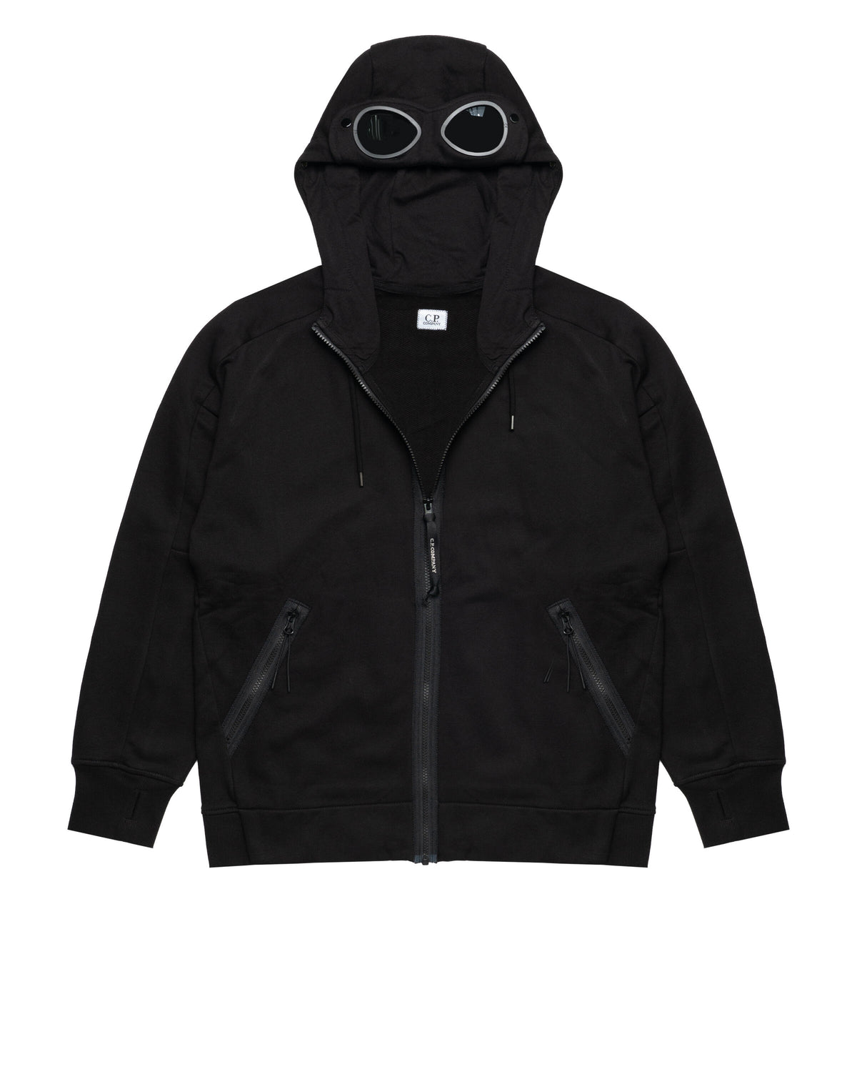 C.P. Company DIAGONAL RAISED FLEECE GOGGLE ZIP SWEATSHIRT