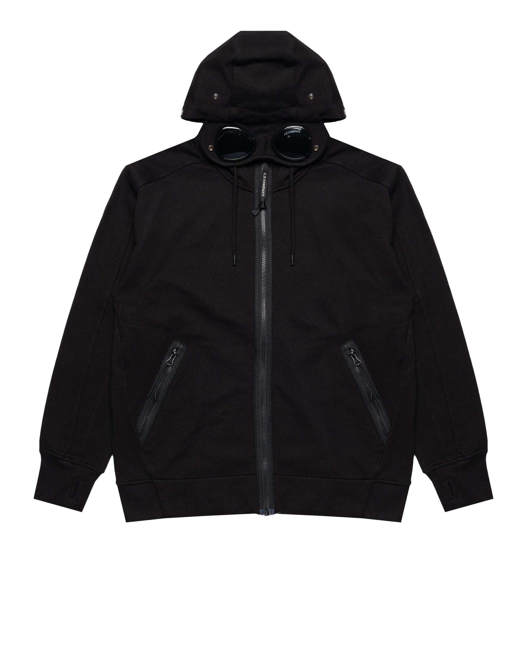 C.P. Company DIAGONAL RAISED FLEECE GOGGLE ZIPPED HOODED SWEATS