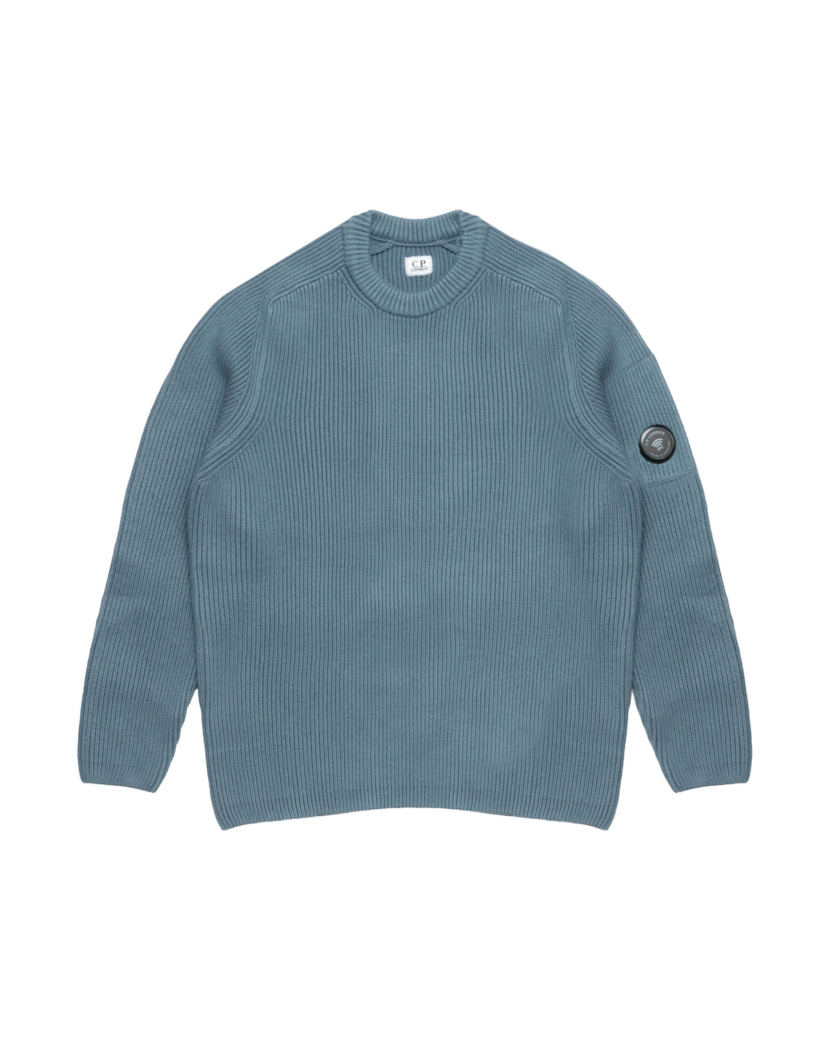 C.P. Company FULL RIB COTTON CREWNECK LENS SWEATER