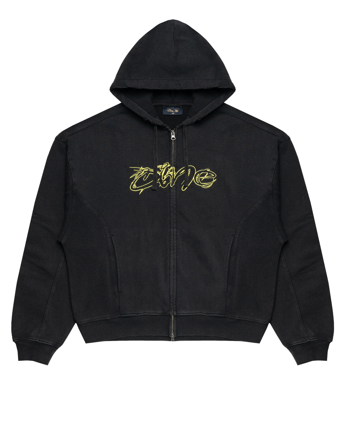 Dime Distressed Terry Zip Hoodie