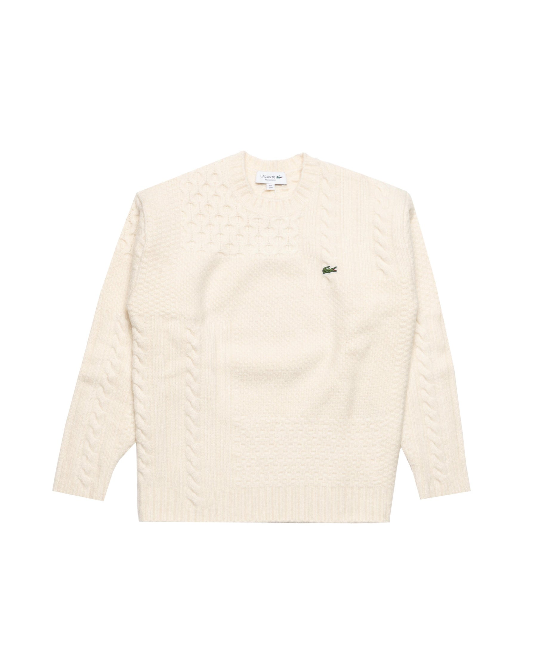 Lacoste Patchwork Effect Wool Sweater
