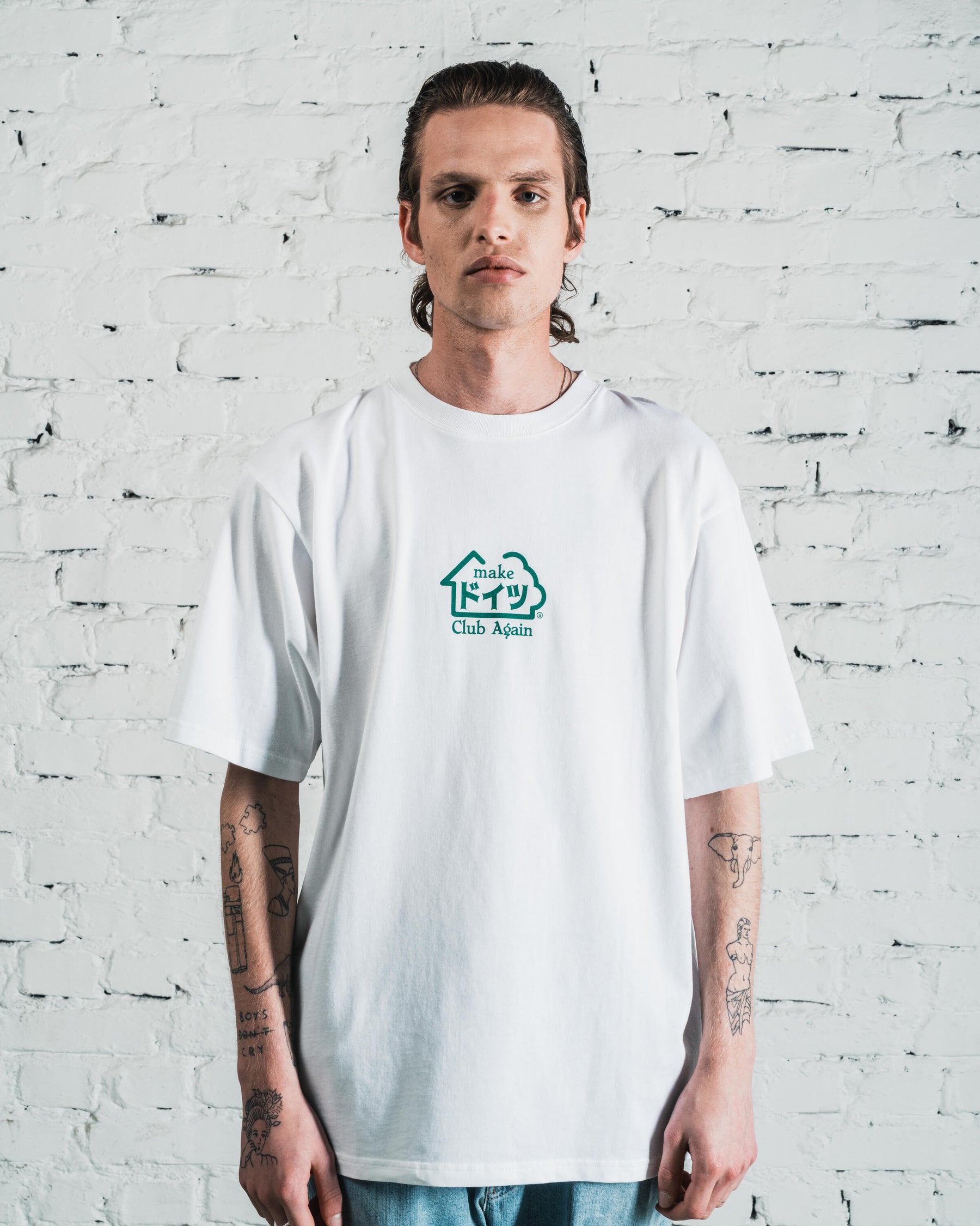 Afew Goods x ATONE CLUB AGAIN TEE "WHITE"