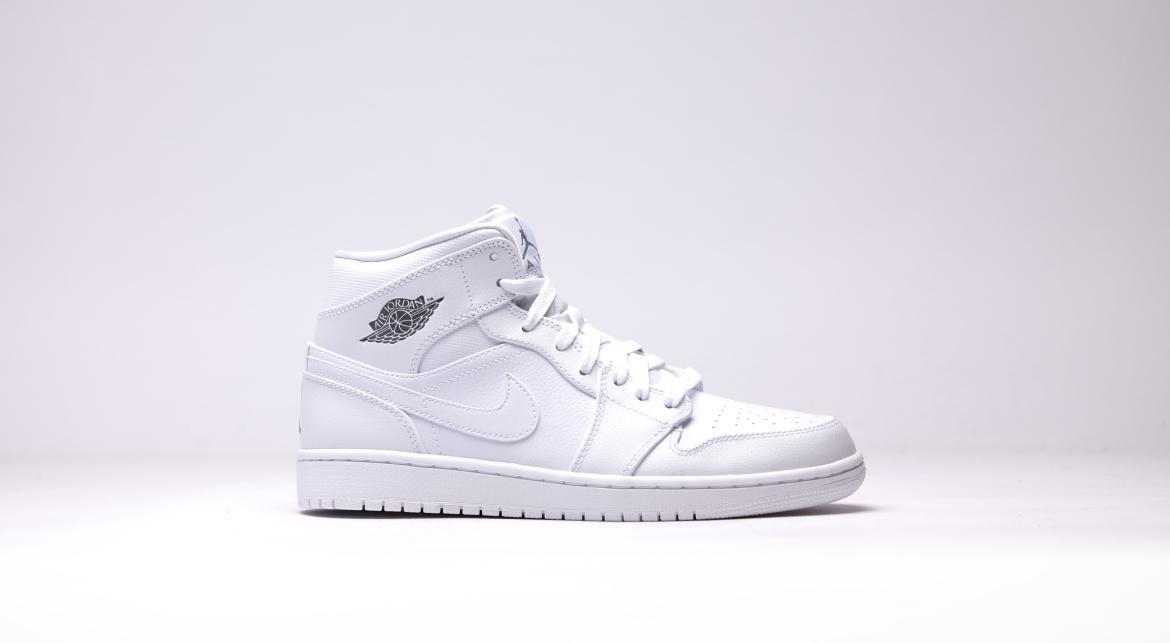 Air Jordan 1 Mid "White Leather"