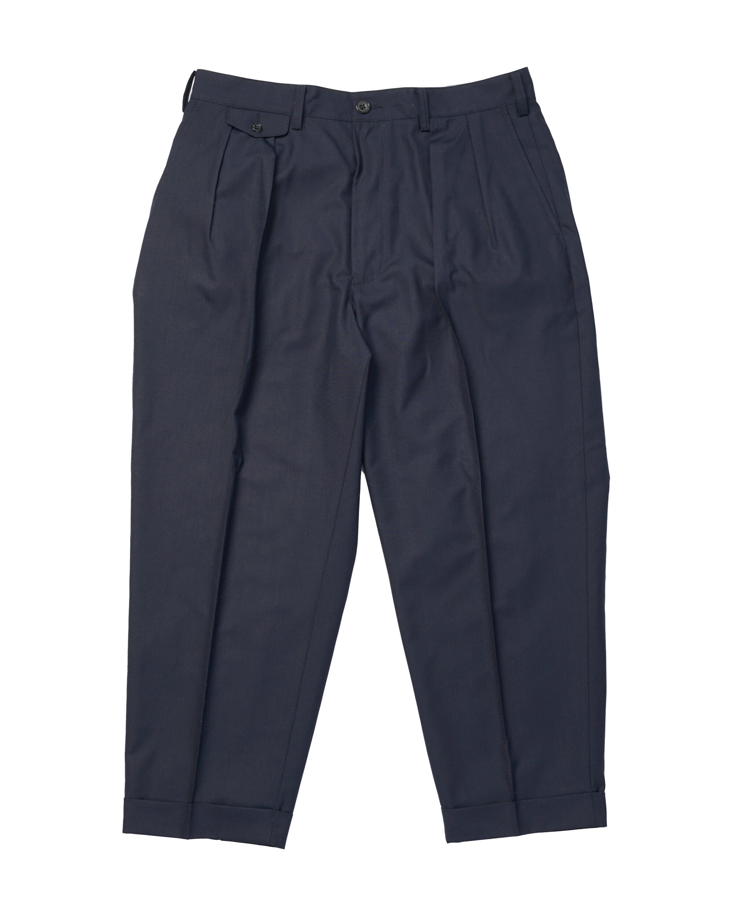 BEAMS PLUS 2 Pleats WoolTropical ダークネイビー BeamsPlus2PleatsWoolTropicalDa