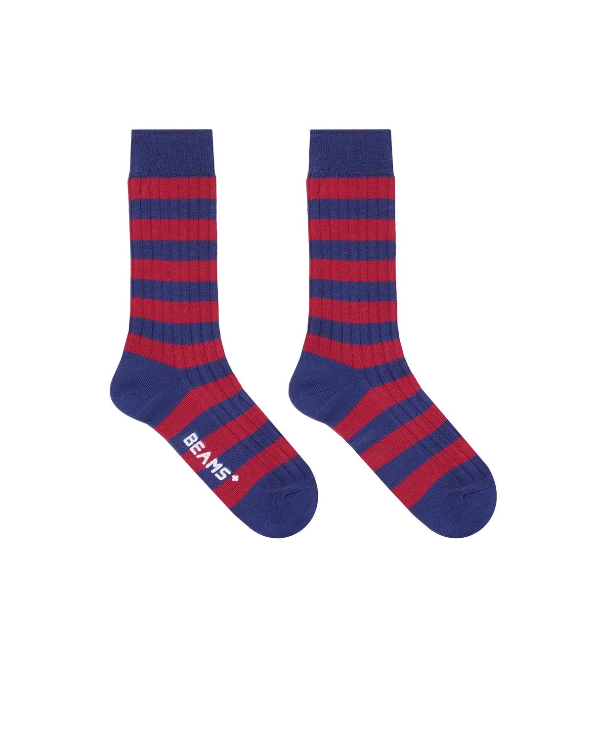 Beams+ Rib Stripe Socks
