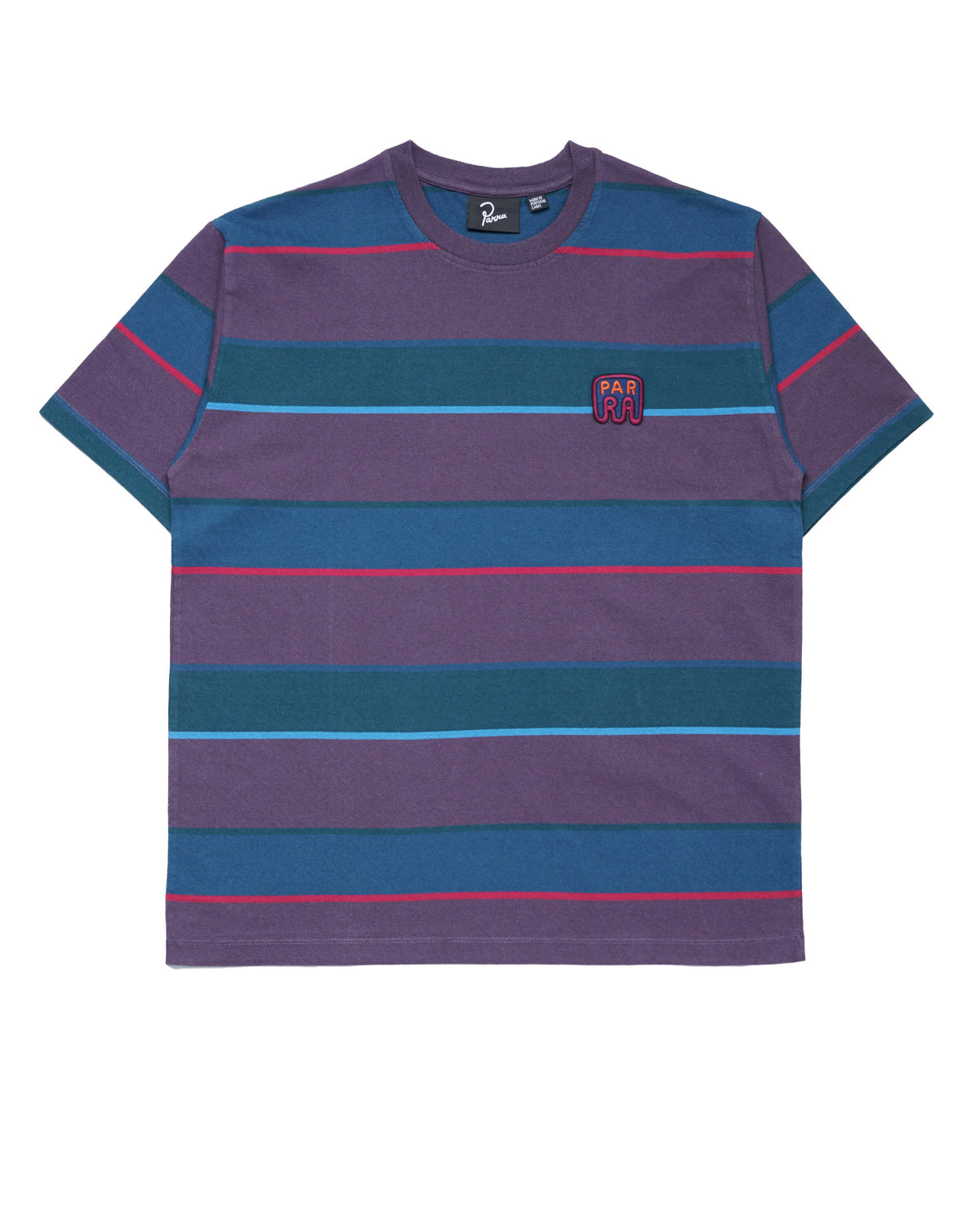 by Parra fast food logo striped t-shirt