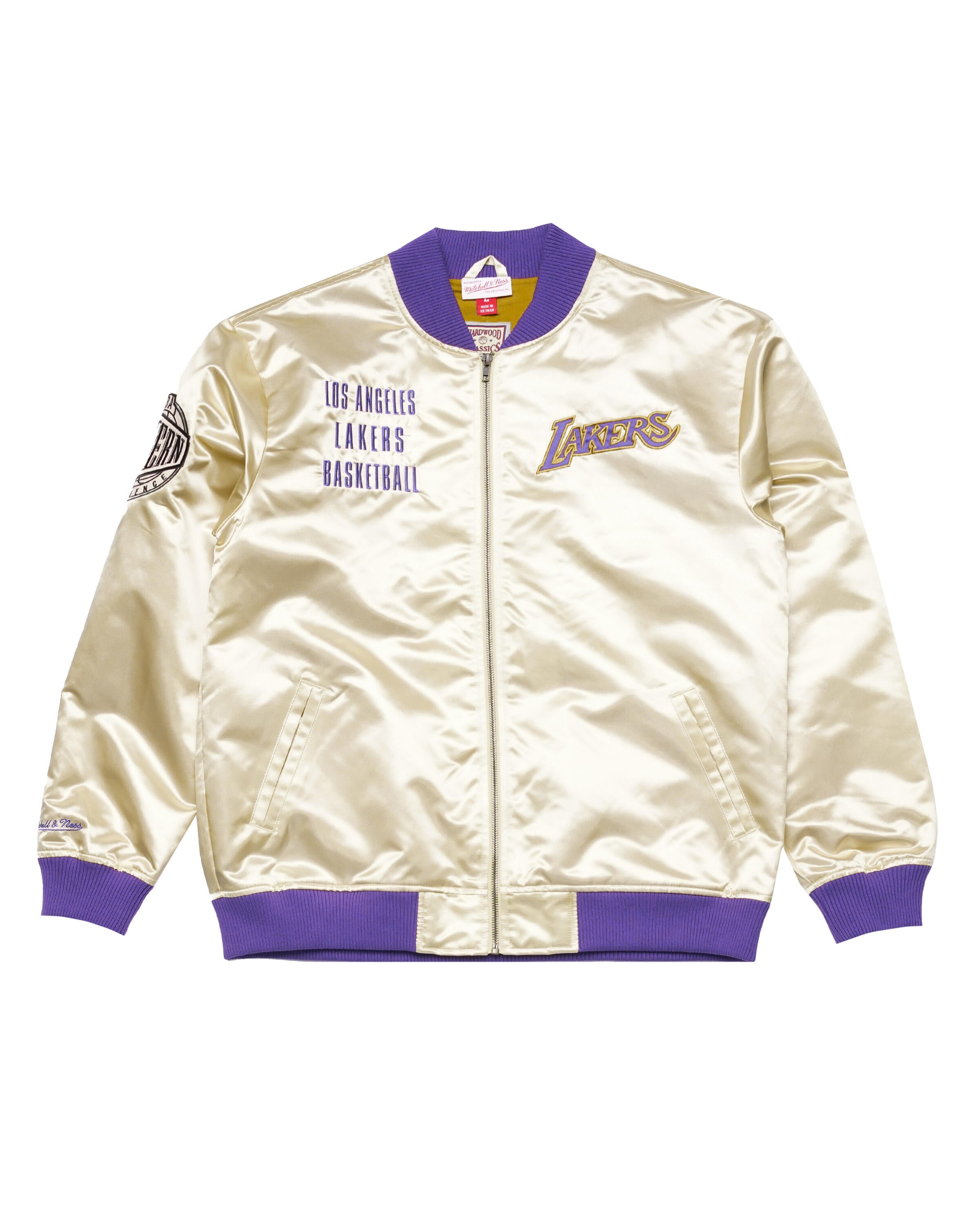 メンズ Mitchell & Ness パープル サテンジャケットLakers Men's Los Angeles Lakers Mitchell & Ness Purple Big & Tall
