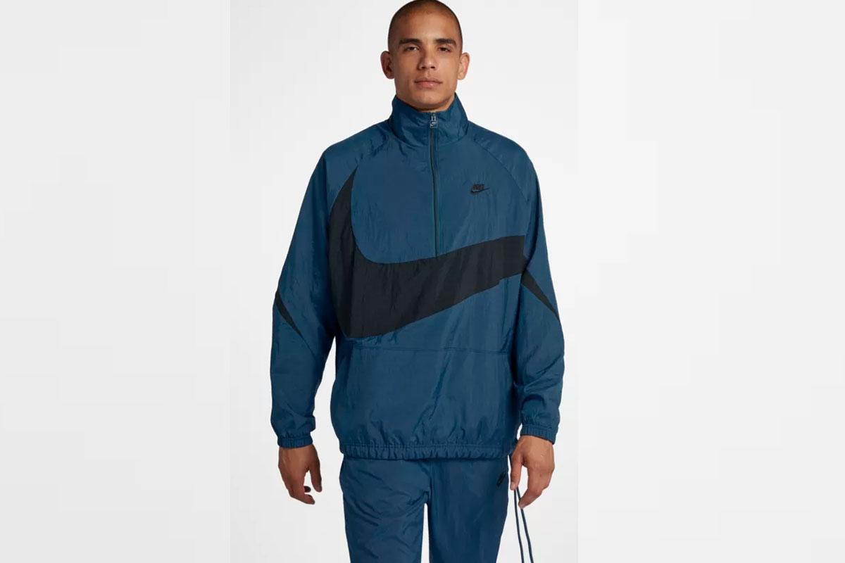 Nike NSW Swoosh Woven Halfzip Jacket Blue Force