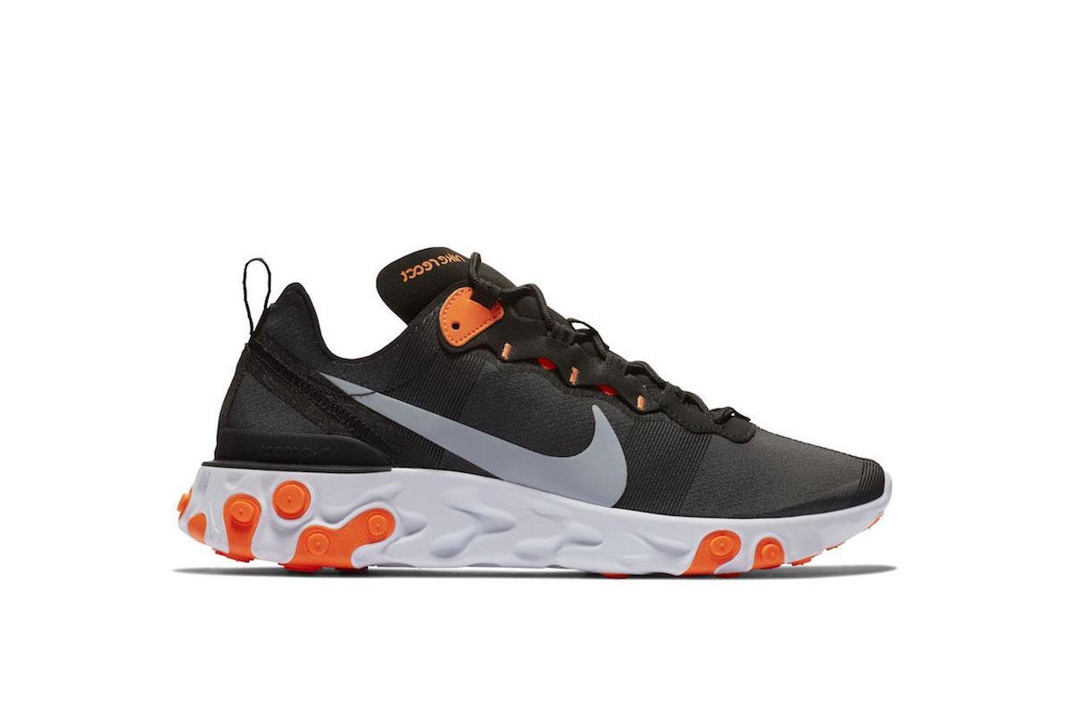 Nike React Element 55 "Black And Orange"