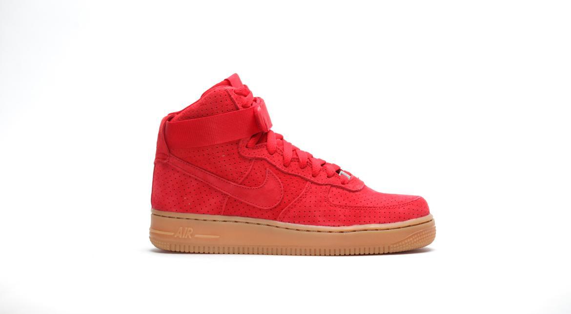Nike Wmns Air Force 1 '07 High Suede "UNIVERSITY RED"