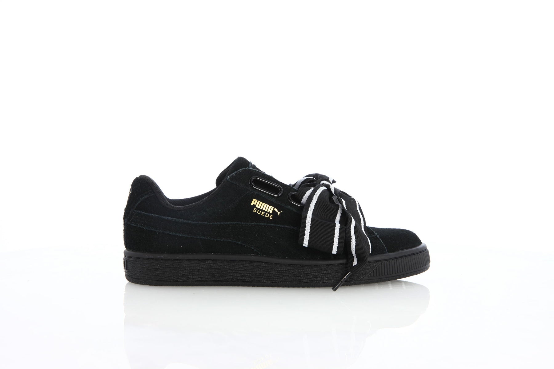 Puma Suede Heart Satin II Womens "Puma Black"