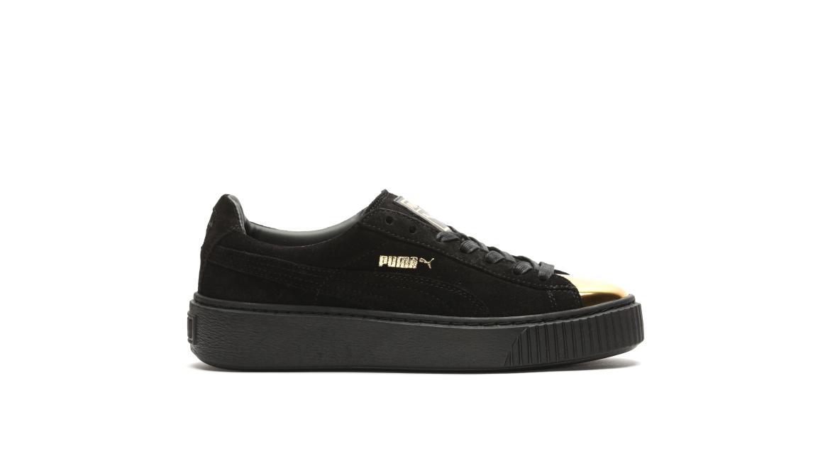 Puma Suede Platform Gold "Puma Black"