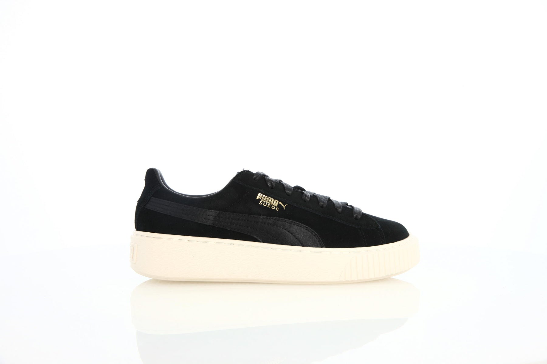 Puma Suede Platform Satin "Black"